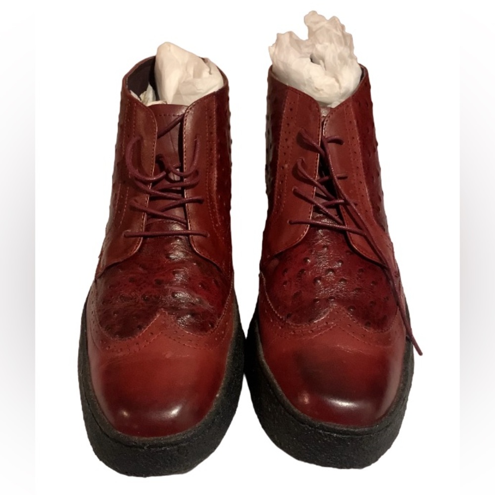 British Walkers Playboy Wingtip Ostrich Men Dress shoes